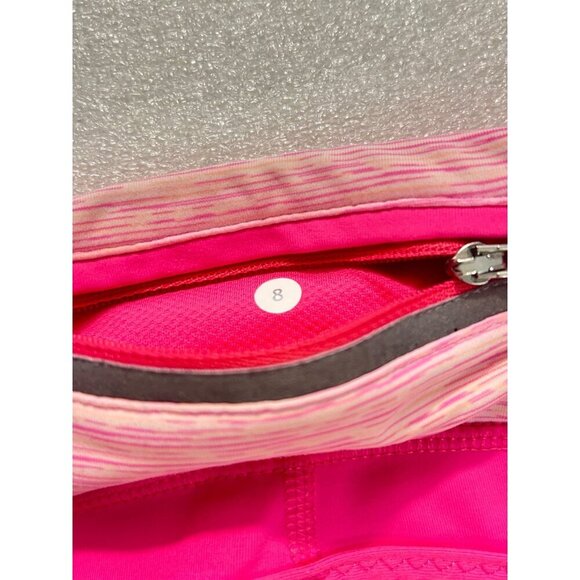 Lululemon Run Pace Crop Leggings Size 4 Pinkelicious Wee Space Parfait Pink 8 - Picture 6 of 6